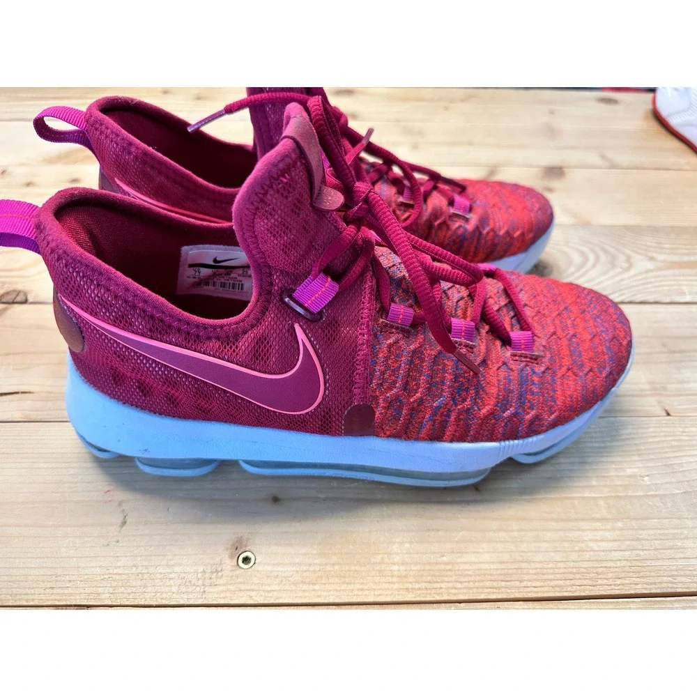 Nike KD 9 Red University Red Basketball Shoes Kids Size 7Y